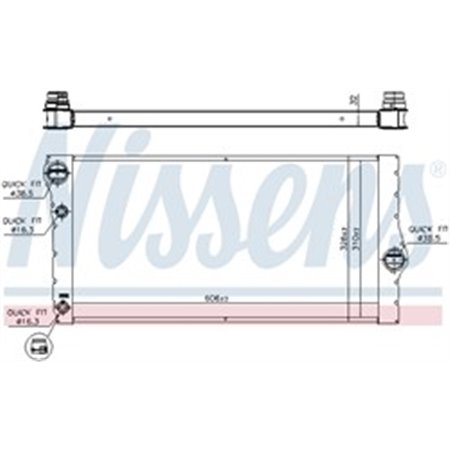 60769 Radiator, engine cooling NISSENS