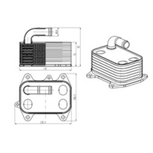 NRF 31837 - Oil radiator fits: AUDI A6 C7 2.0D 03.11-09.18