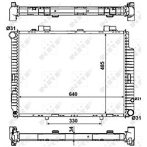 NRF 53784 Mootori radiaator sobib: MERCEDES E (W210), E T MODEL (S210) 2.0/