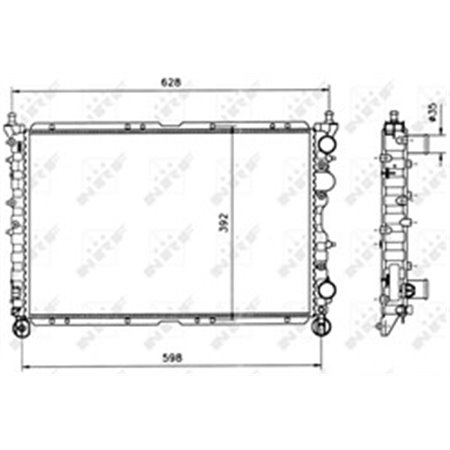 58085 Radiaator,mootorijahutus NRF