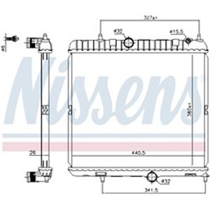 NIS 636028 Mootori radiaator (Manuaalne) sobib: DS DS 5 CITROEN DS5 PEUGEO