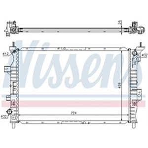 62357 Radiator, engine cooling NISSENS - Top1autovaruosad