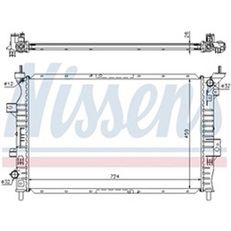 62357 Kylare, motorkylning NISSENS