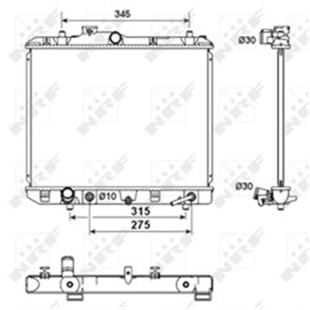 53158 Radiator, engine cooling NRF