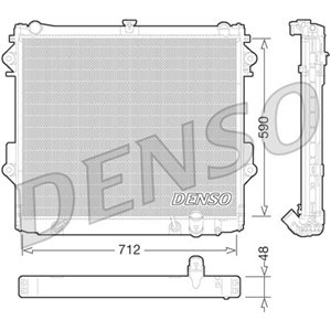 DRM50074 Mootori radiaator sobib: TOYOTA LAND CRUISER 200 4.7 01.08 