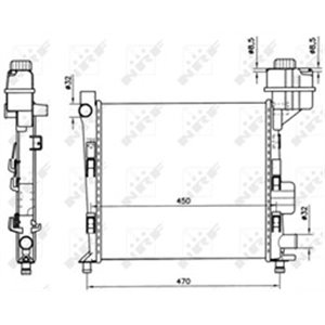 NRF 58252 Mootori radiaator sobib: MERCEDES A (W168) 1.4/1.6 07.97 08.04