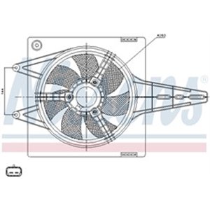 NISSENS 85427 - Radiator fan (with housing) fits: FIAT BRAVA, BRAVO I, MAREA, MULTIPLA 1.2-1.6CNG 10.95-06.10