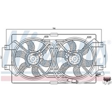 85386 Fan, engine cooling NISSENS