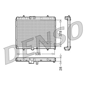 DENSO DRM07015 - Engine radiator (Automatic) fits: CITROEN BERLINGO MULTISPACE, BERLINGO/MINIVAN, C3 II, C3 PICASSO, C4, C4 GRAN
