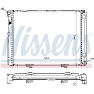 NIS 62732A Mootori radiaator sobib: MERCEDES 190 (W201) 2.3 09.86 08.93