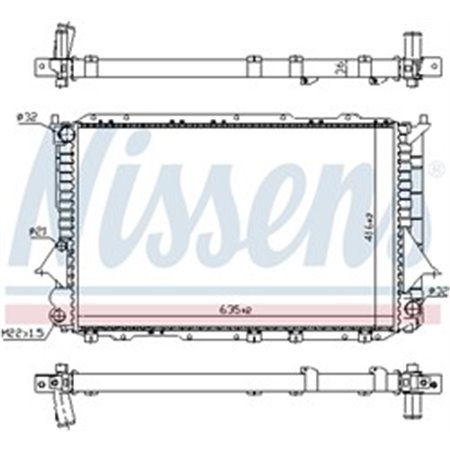 60458 Radiator, engine cooling NISSENS