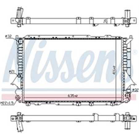 NISSENS 60458 - Engine radiator fits: AUDI 100 C4 2.8 12.90-07.94