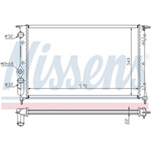 63925 Radiaator,mootorijahutus NISSENS - Top1autovaruosad