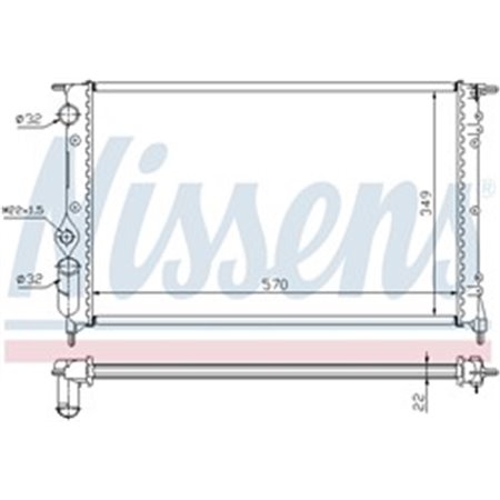 63925 Radiaator,mootorijahutus NISSENS