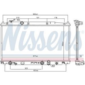 NISSENS 681374 - Engine radiator (Automatic) fits: HONDA JAZZ III 1.2-1.4 07.08-