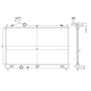 NRF 550025 Mootori radiaator (Automaatne/Manuaalne) sobib: MITSUBISHI OUTLAN