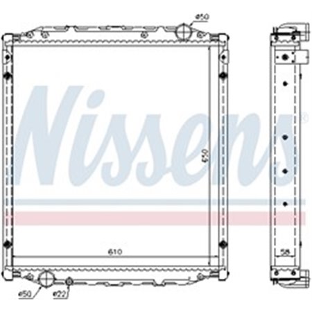 NISSENS 62876A - Motorkylare (med ram) passar: MAN L2000, M 2000 L, M 2000 M D0824FL01-D0836LFL05 06.93-