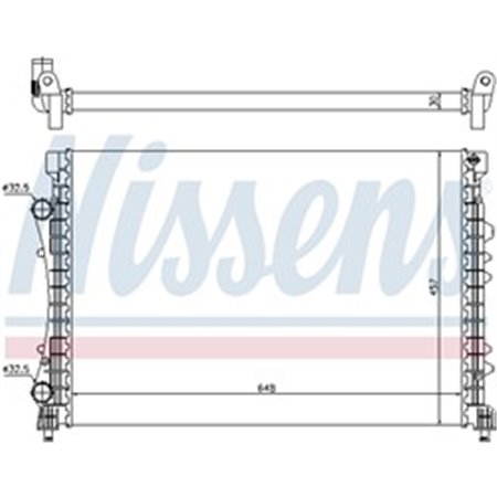 63815 Radiaator,mootorijahutus NISSENS