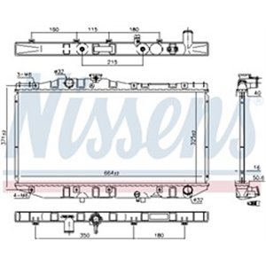 64713 Radiator, engine cooling NISSENS - Top1autovaruosad