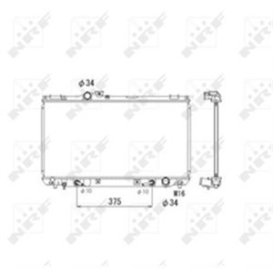 NRF 53586 - Engine radiator fits: LEXUS IS I, IS SPORTCROSS 2.0/3.0 04.99-10.05