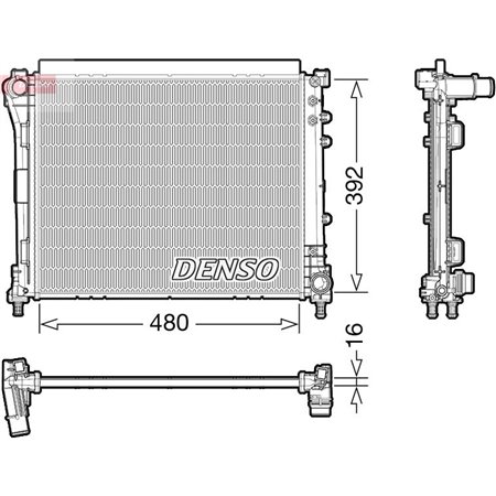 DRM09006 Jäähdytin, moottorin jäähdytys DENSO