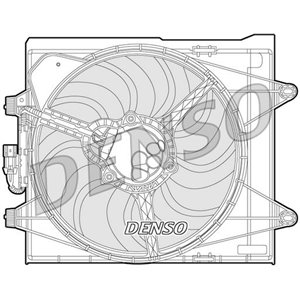 DENSO DER09052 - Radiator fan (with housing) fits: FIAT PANDA 0.9 02.12-