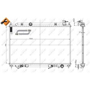 NRF 56089 Mootori radiaator (Automaatne, lihtsalt paigaldatav) sobib: NISSA