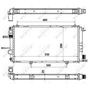 NRF 58957A - Engine radiator fits: CITROEN C15, C15/MINIVAN 1.1/1.8D 07.86-12.00