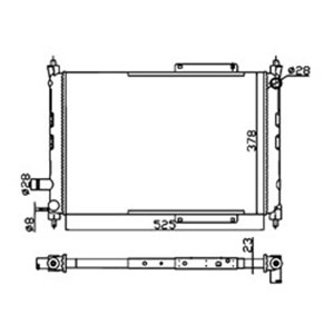 NRF 55326A - Engine radiator (Manual) fits: MG MG ZR, MG ZS; ROVER 200, 200 II, 25 I, 400, 400 II, 45 I, STREETWISE 1.1-2.0 10.8