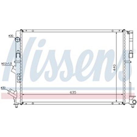 63838 Radiator, engine cooling NISSENS