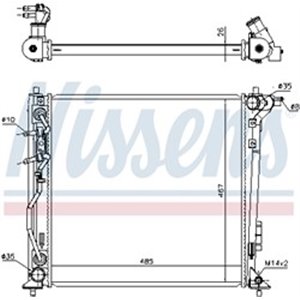 NIS 606606 Mootori radiaator (Automaatne) sobib: HYUNDAI TUCSON KIA SPORTAG