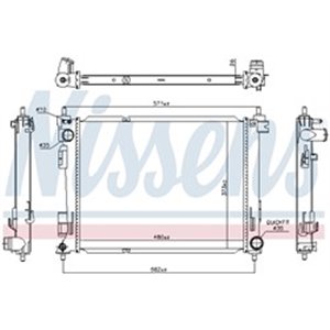 NIS 606734 Mootori radiaator (Manuaalne) sobib: KIA RIO IV, STONIC 1.0/1.0H 