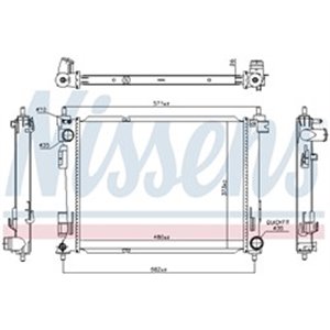 NISSENS 606734 - Engine radiator (Manual) fits: KIA RIO IV, STONIC 1.0/1.0H 01.17-