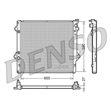 DENSO DRM50047 - Engine radiator (Automatic) fits: TOYOTA LAND CRUISER PRADO 4.0 12.02-12.10