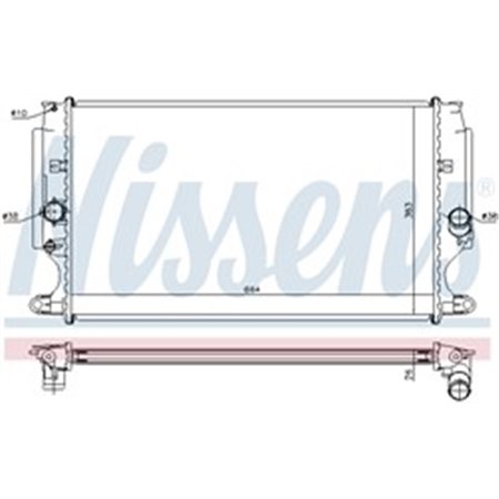 64693 Radiator, engine cooling NISSENS