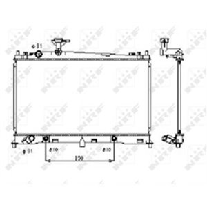 NRF 53410 Mootori radiaator sobib: MAZDA 6 2.0 06.02 08.07