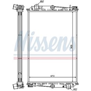 NIS 614270 Mootoriradiaator (bez ramy) DAF 85 WS242/WS242L/WS242M 07.92 02.9