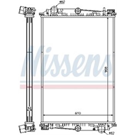 614270 Радиатор, охлаждение двигателя NISSENS