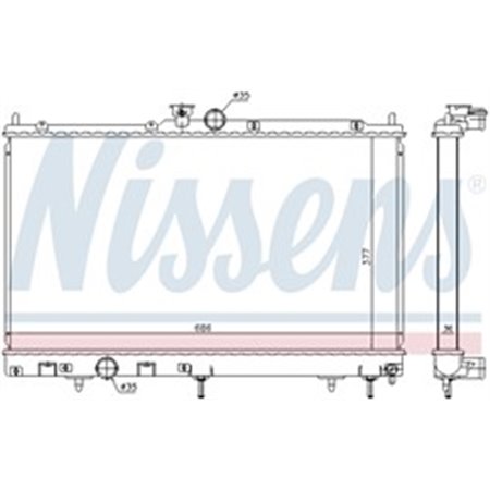NISSENS 628968 - Engine radiator (Automatic) fits: MITSUBISHI LANCER VII 2.0 01.05-09.07