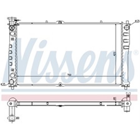 66641 Radiator, engine cooling NISSENS