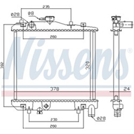 62505 Kylare, motorkylning NISSENS