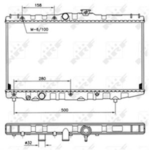 NRF 507581 Mootori radiaator sobib: TOYOTA CARINA V, COROLLA 1.3/1.6 05.87 1