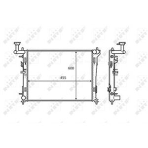 NRF 58462 Mootori radiaator (Automaatne) sobib: HYUNDAI I30 KIA CEE'D, PRO