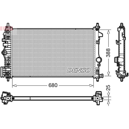 DRM20108 Радиатор, охлаждение двигателя DENSO