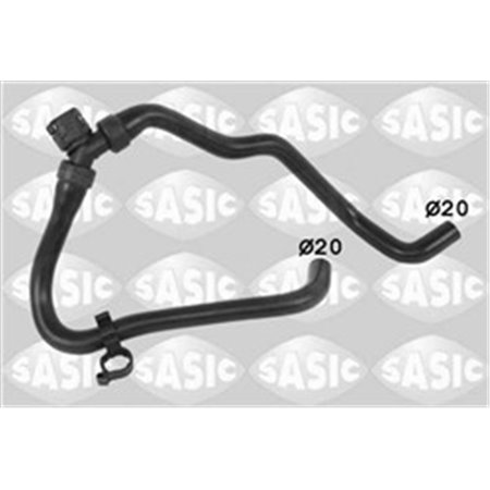 SASIC 3406401 - Cooling system rubber hose exhaust side (20mm/20mm) fits: OPEL ASTRA J, ASTRA J GTC 2.0D 09.09-10.15