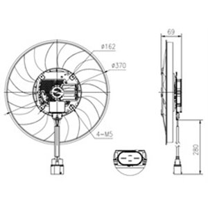 NRF 47930 Ventilaatori sidur sobib: AUDI A8 D4 2.0 6.3 11.09 01.18