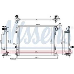 NIS 606472 Mootori radiaator sobib: RENAULT GRAND SCENIC IV, MEGANE IV, SCEN