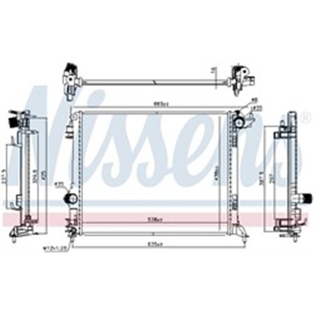 606472 Radiaator,mootorijahutus NISSENS