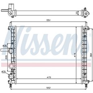 NIS 617848 Mootori radiaator sobib: FIAT BRAVA, BRAVO I 1.2 10.00 10.01