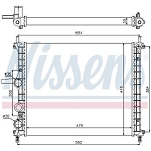 NISSENS 617848 - Engine radiator fits: FIAT BRAVA, BRAVO I 1.2 10.00-10.01